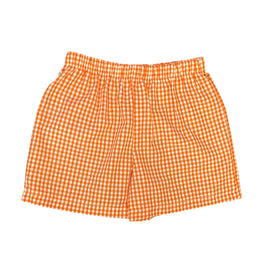 Orange Gingham Shorts