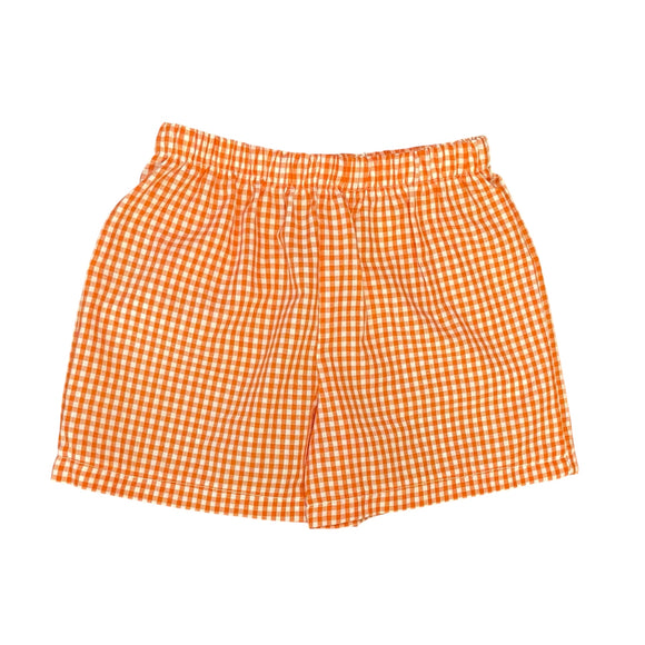 Orange Gingham Shorts