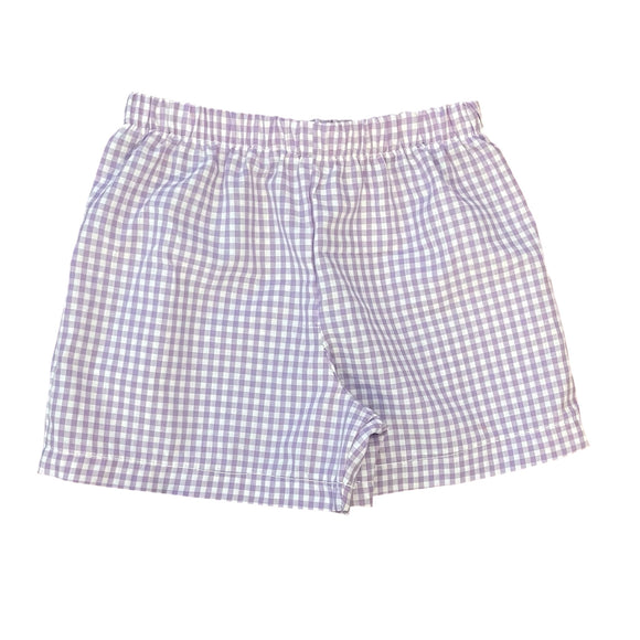 Purple Gingham Shorts