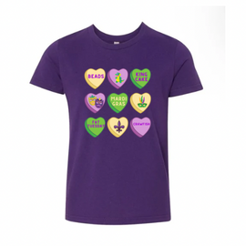 Mardi Gras Hearts Tee