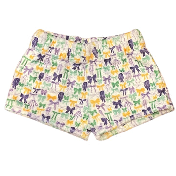 Mardi Gras Bows Fuzzy Short