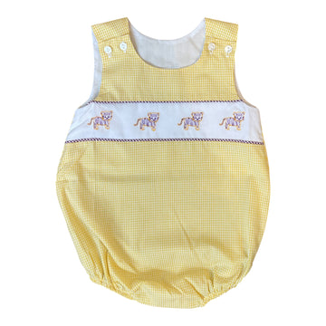 Cam LSU Tiger Embroidered Gingham Bubble