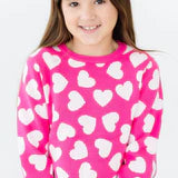 Hot Pink Hearts Sweater