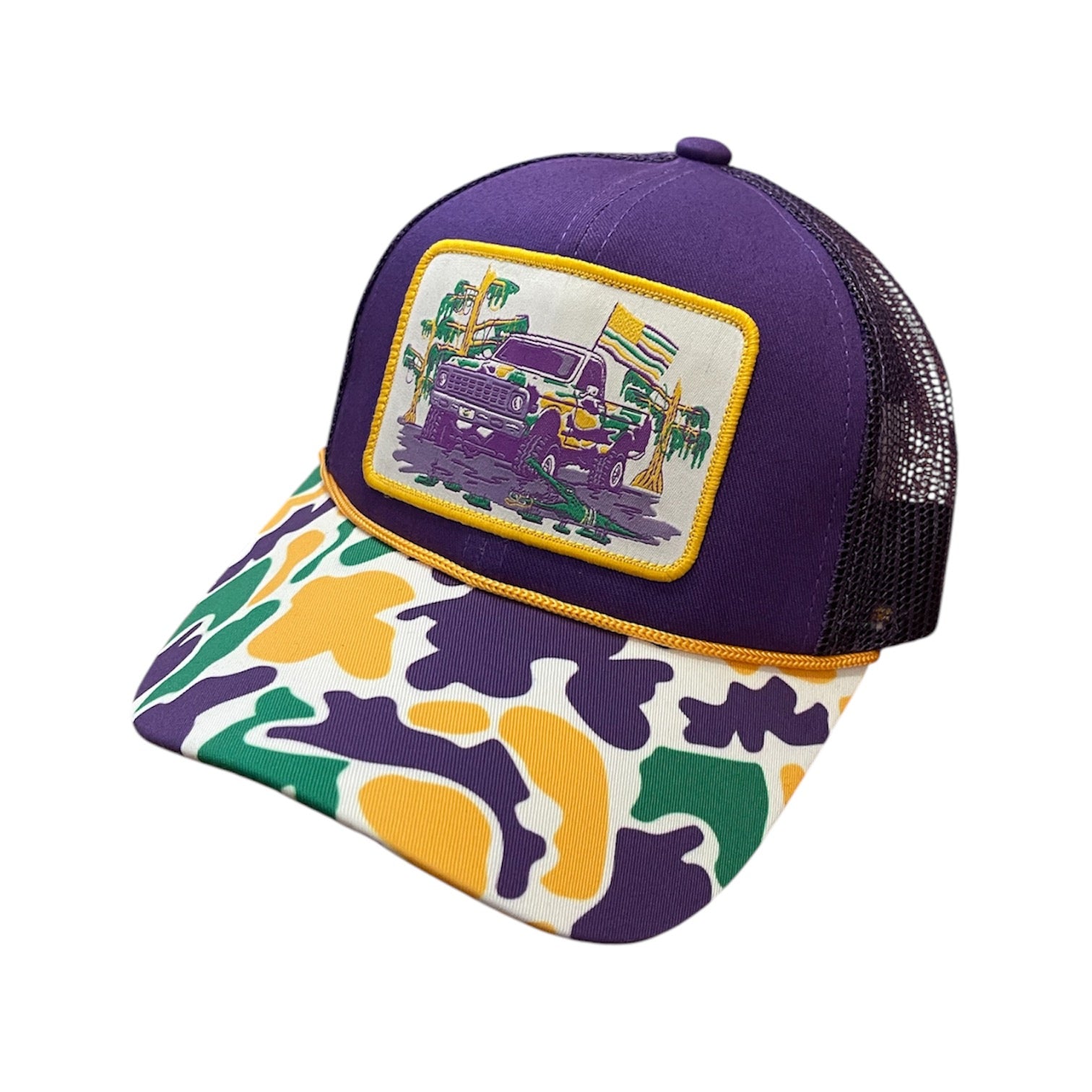 Mardi Gras Swamp Truck Camo Hat