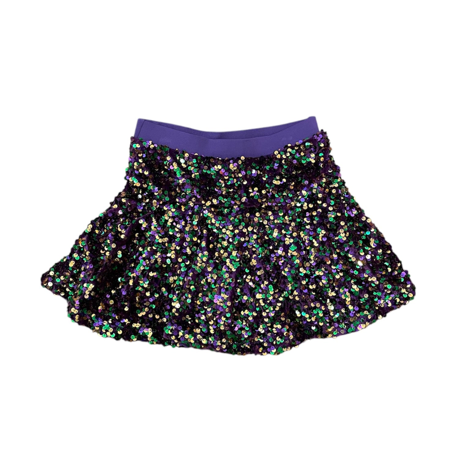 Sequin Velvet Skort Mardi Gras