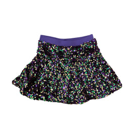 Sequin Velvet Skort Mardi Gras