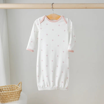 Fleur de Rose Organic Cotton Newborn Gown