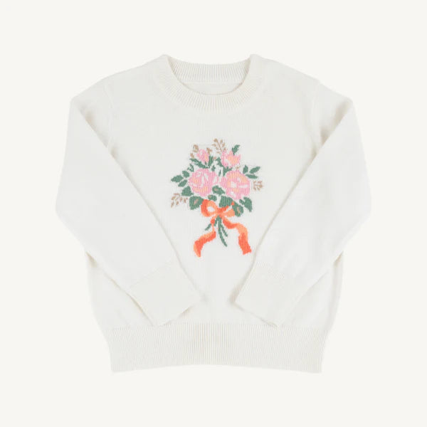 Isabelle's Intarsia Sweater- Palmetto Pearl