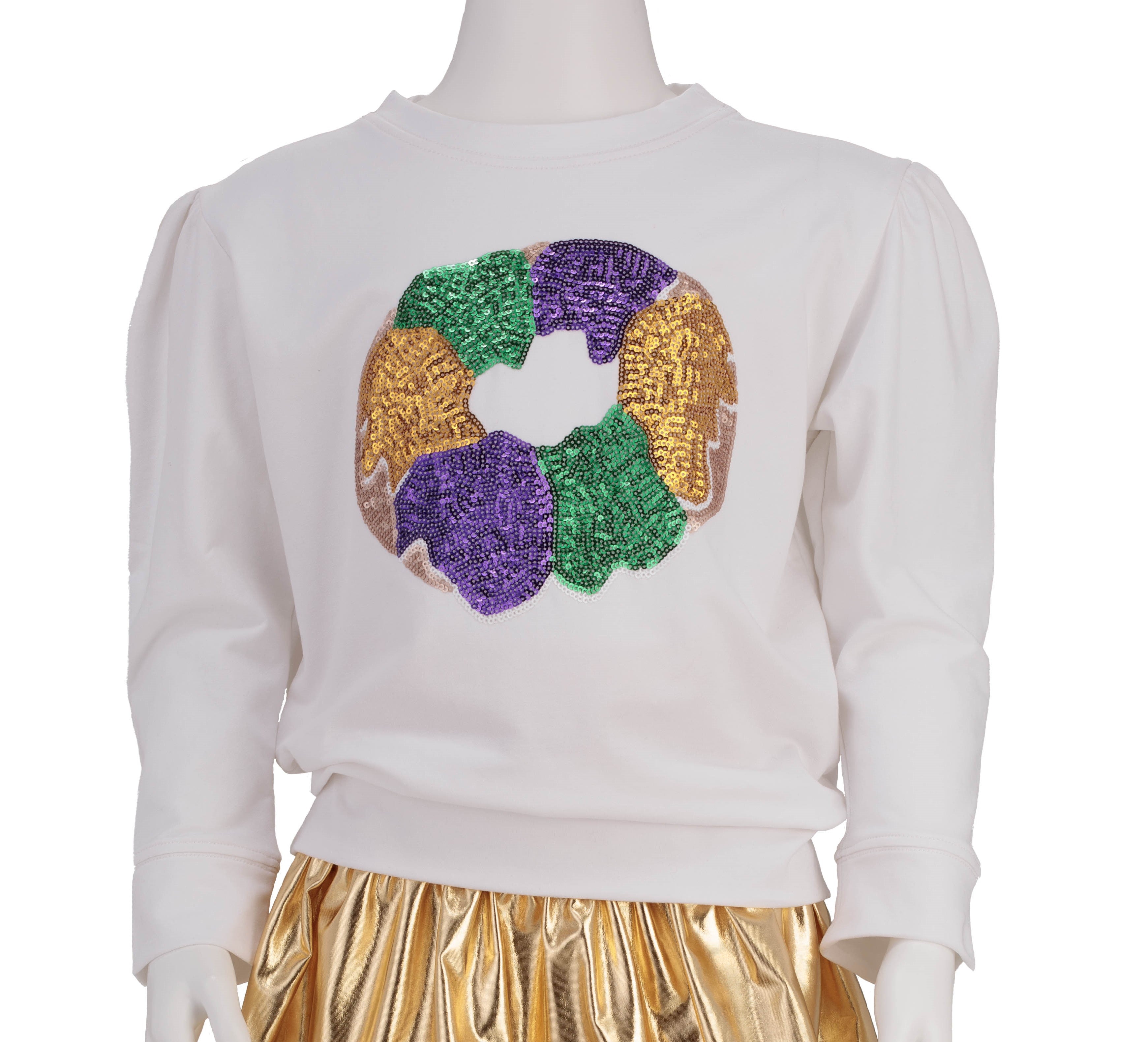 Sequin King Cake Holly Shirt