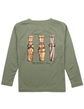 DUCK CALLS LONG SLEEVE PERFORMANCE TEE