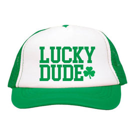 Lucky Dude on Green Youth Trucker St. Patty's