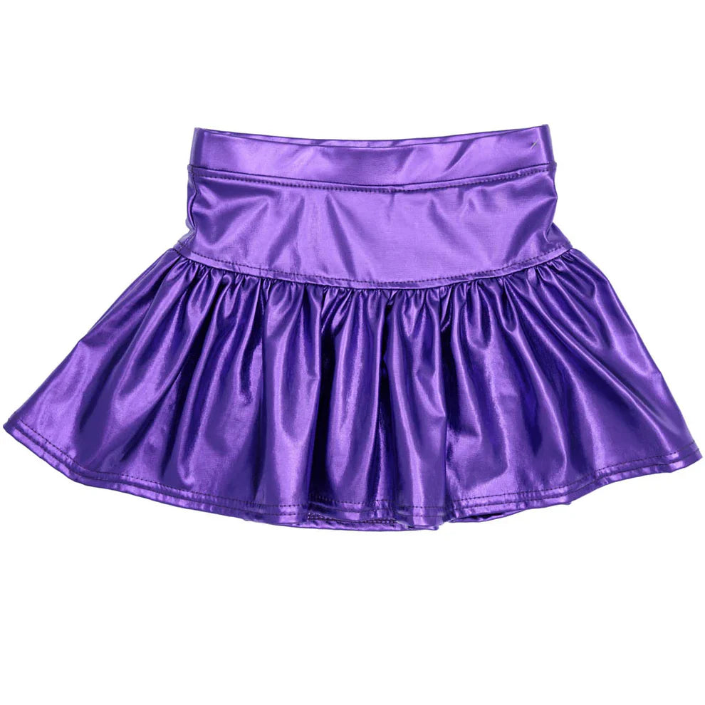 Purple Metallic Skort