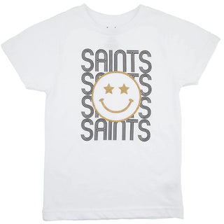 Saints w/Gold Glitter Smiley