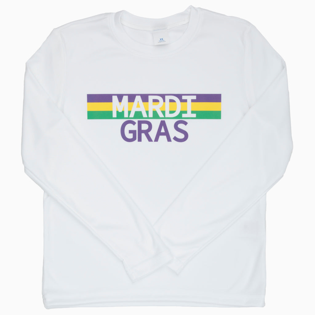 Mardi Gras Dri Fit LS