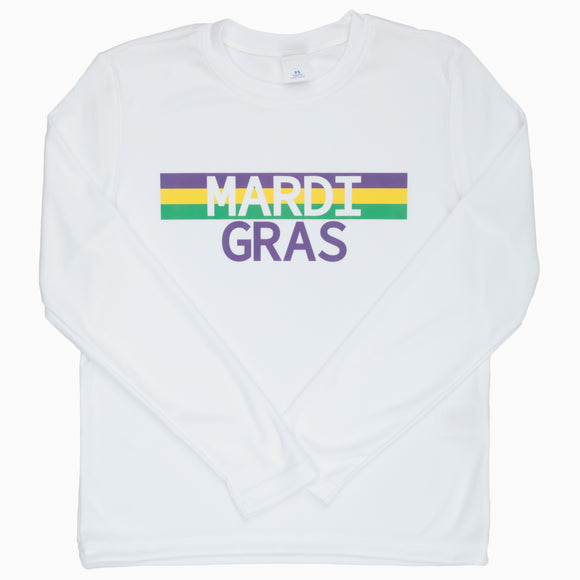 Mardi Gras Dri Fit LS