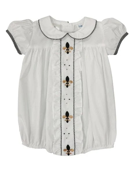 Milly Saints Fleur de Lis Embroidered Bubble