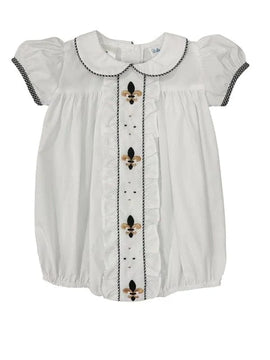 Milly Saints Fleur de Lis Embroidered Bubble