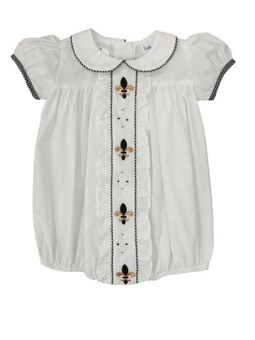 Milly Saints Fleur de Lis Embroidered Bubble