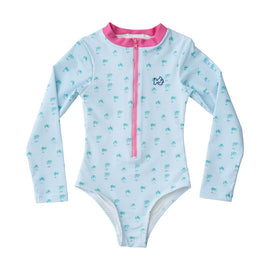 Surf and Turf One Piece Swim Palm Trees