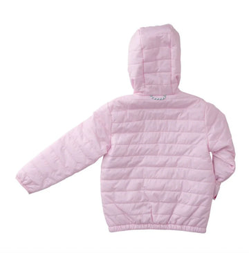 Girls Hooded Puffer Jacket - Pink Tulle - 0