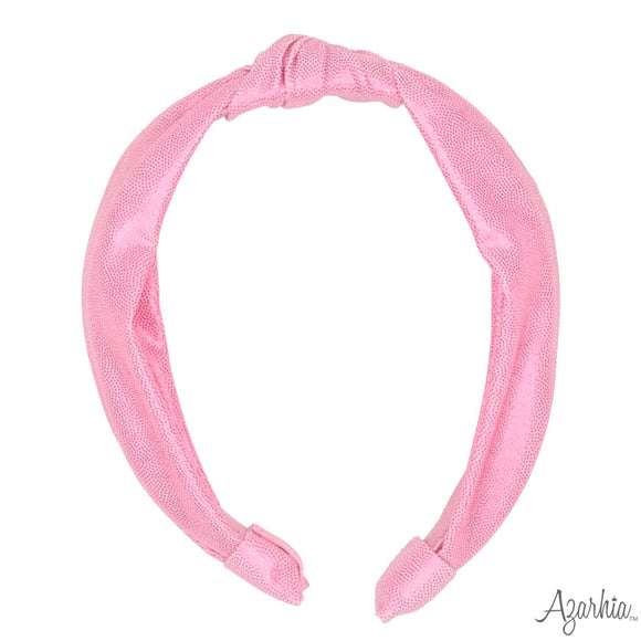 Top Knot Headband in Pink Shimmer