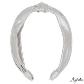 Top Knot Headband in Silver Shimmer