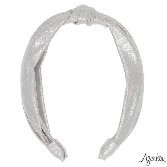 Top Knot Headband in Silver Shimmer