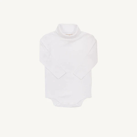 Tatum's Turtleneck Onesie - Worth Ave White