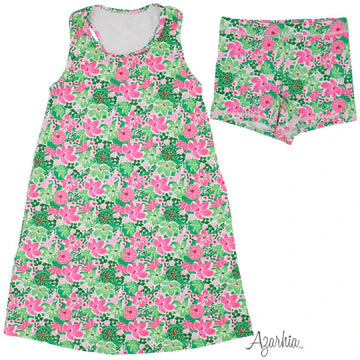 Izzy Tennis Dress & Shorts in Botanical Flowers