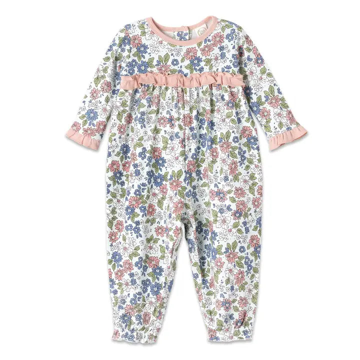 Baby Girl's Meadow Field Bamboo Bubble Romper