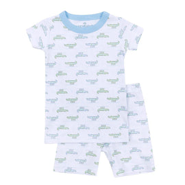 Alligator Pie Blue Short Pajamas