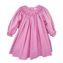 Bishop Smocked Long Sleeve Dress