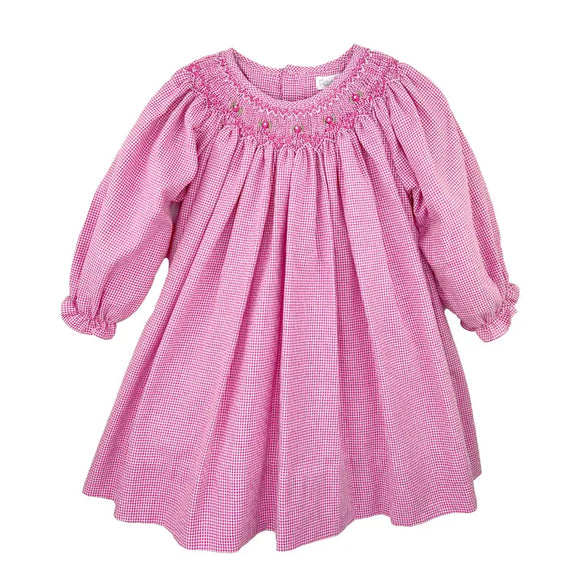 Bishop Smocked Long Sleeve Dress