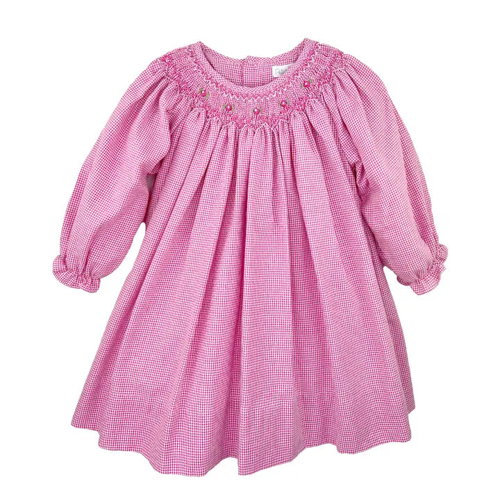 Bishop Smocked Long Sleeve Dress