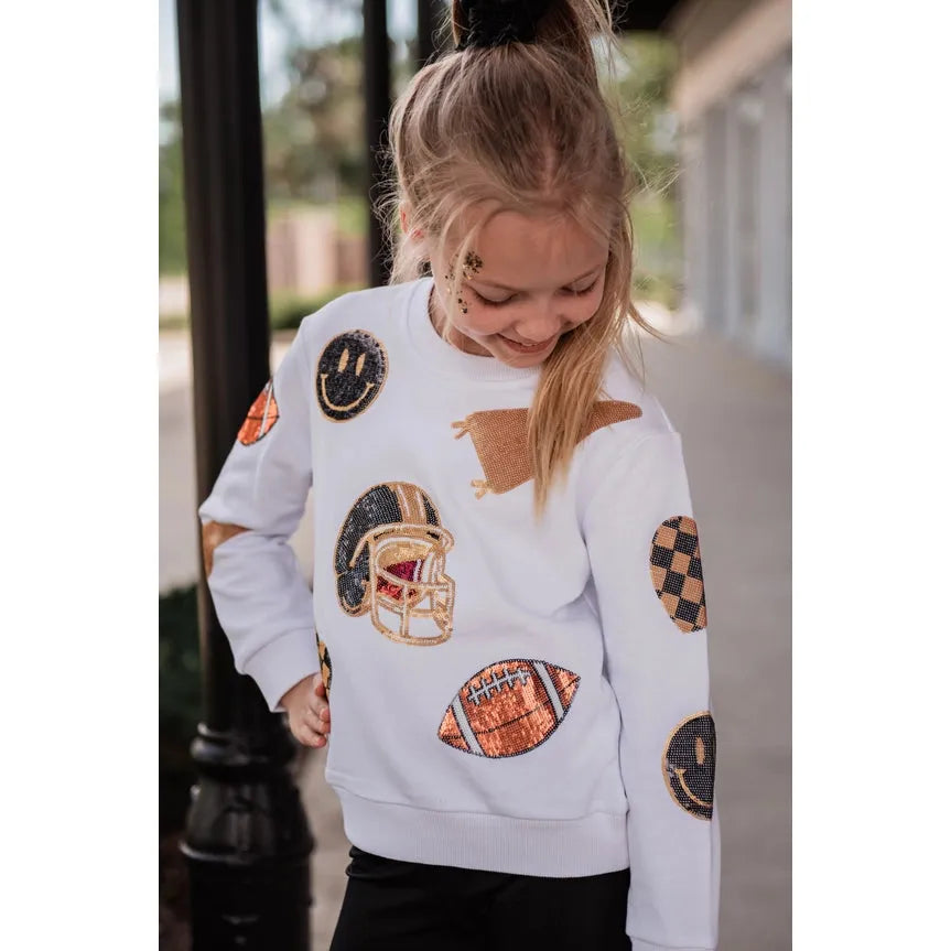 Black & Gold Sequin Game Day Sweatshirt