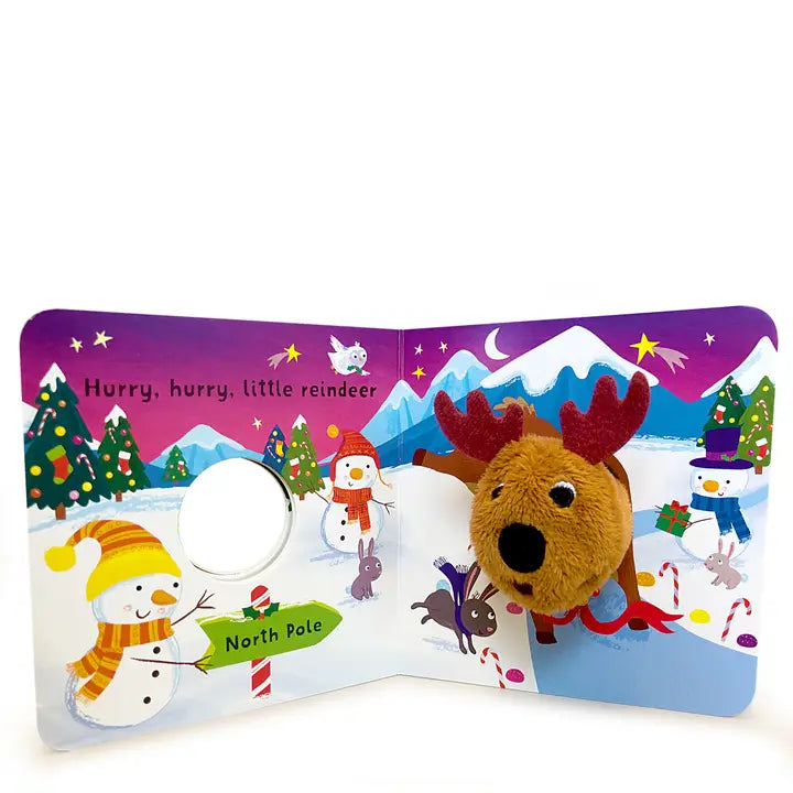 Jingle, Jingle, Little Reindeer Finger Puppet Board Book - 0