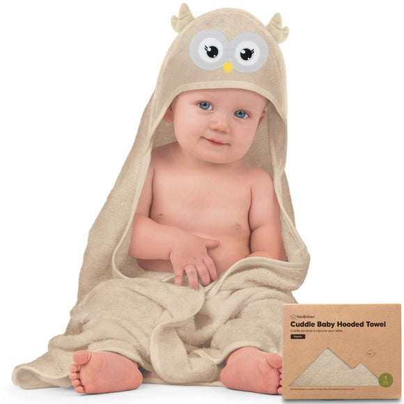 Owl Cuddle Baby Hooded Towel