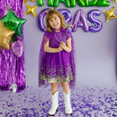 Mardi Gras Confetti Short Sleeve Tutu Dress-2