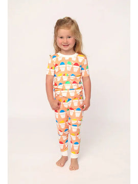 Orange Snowball Pajamas Set