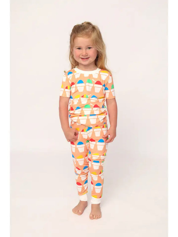Orange Snowball Pajamas Set