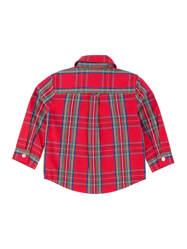 Plaid Long Sleeve Button Down Shirt - 0