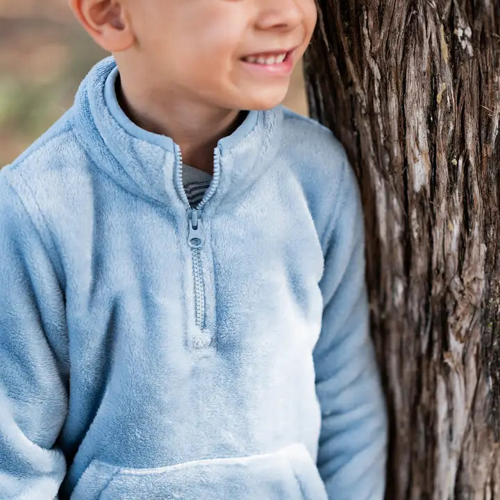 Slate Blue Fleece Pullover - 0