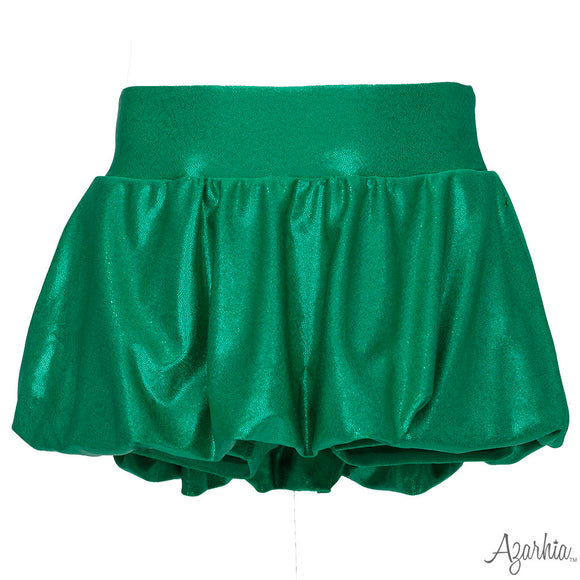 Green Shimmer Bubble Skort