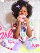 Donut Print Bamboo Feather Pjs-1