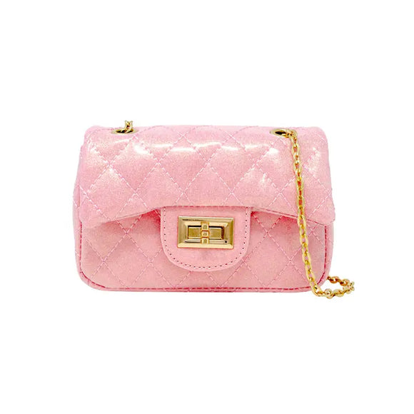 Classic Quilted Sparkle Mini Purse