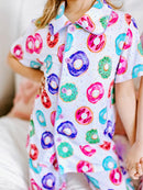 Donut Print Bamboo Feather Pjs-2