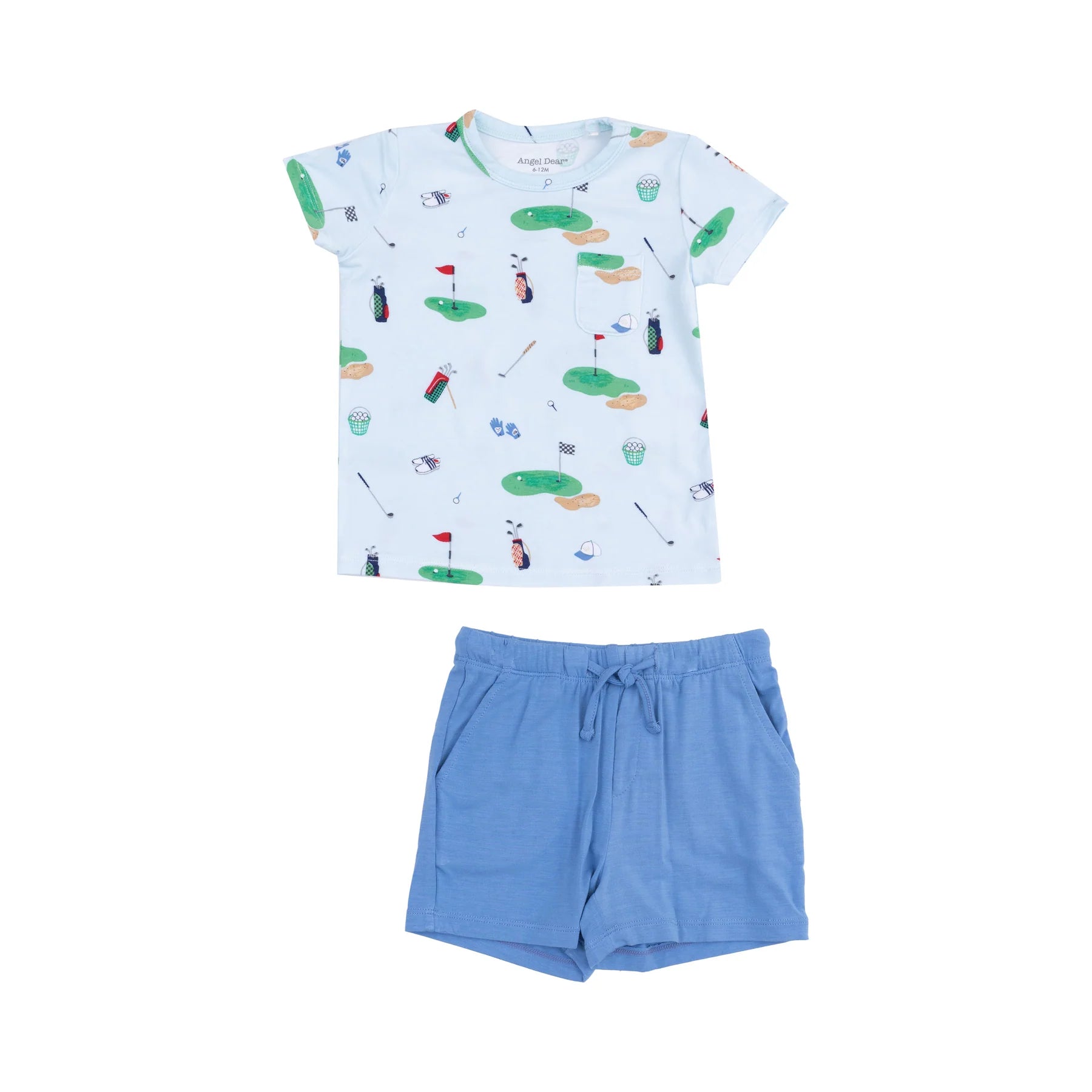Golf Things Blue Crew Neck Tee and Shor