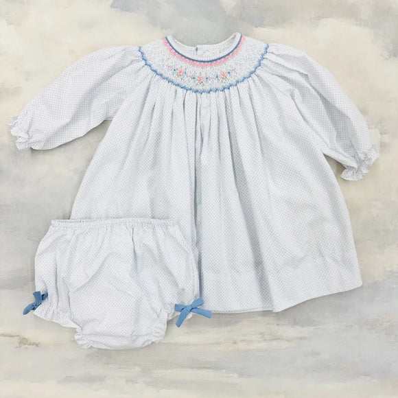 Long Sleeve Dress with Bishop Smocking