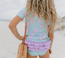 Mint & Lavender Rash Guard Ruffle Swimsuit-2