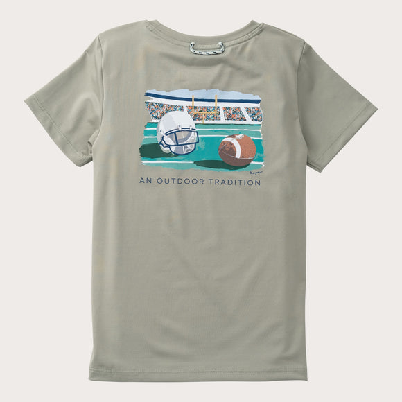 Sage Green Football Perf. Short Sleeve Tee